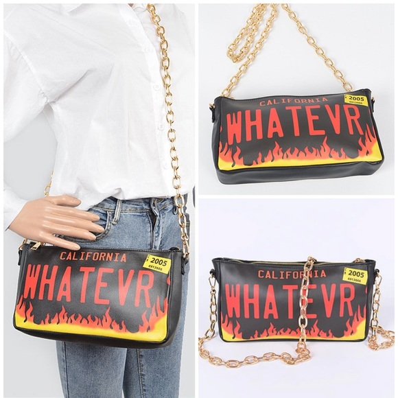 3am Forever Handbags - NWT! Y2K Whatever Cali Flame Purse with chain shoulder strap